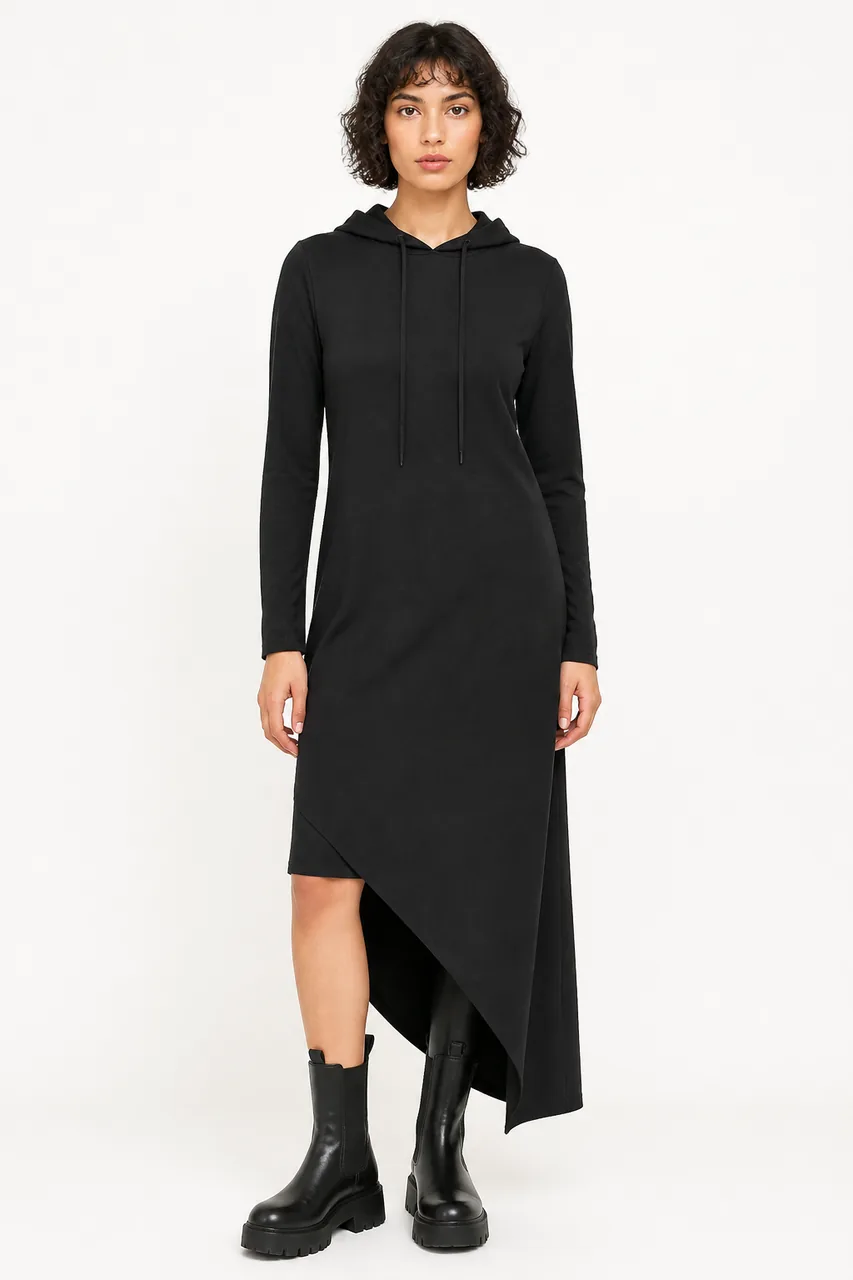 Hooded Slit Dress
