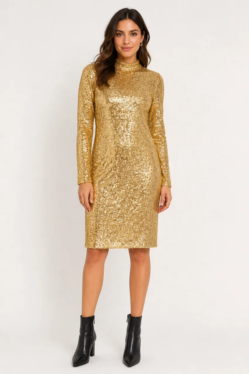 Pailletten Partykleid